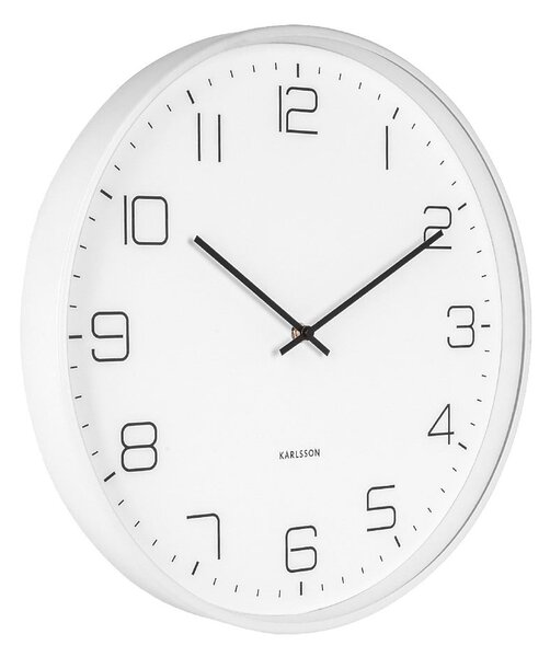 Lofty fehér falióra, ø 40 cm - Karlsson