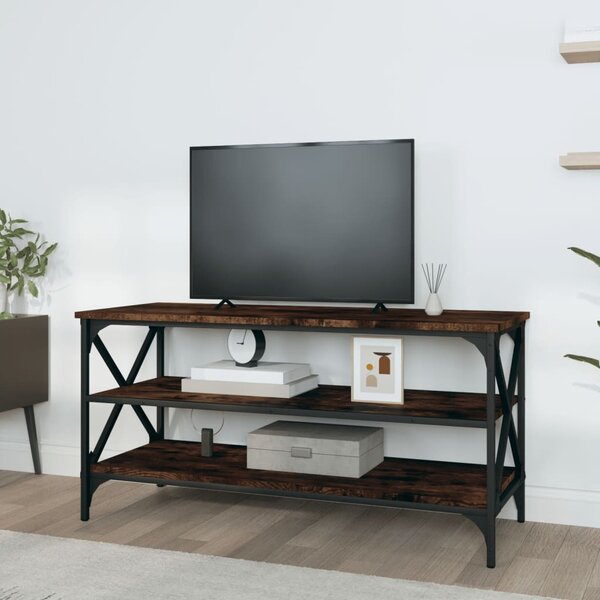 Füstös tölgy színű szerelt fa TV-szekrény 100x40x50 cm