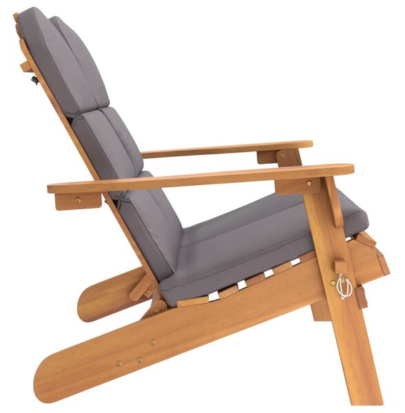 Tömör akácfa Adirondack kerti pad párnával