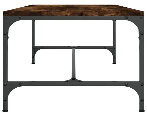 Füstös tölgy színű szerelt fa dohányzóasztal 100x50x35 cm