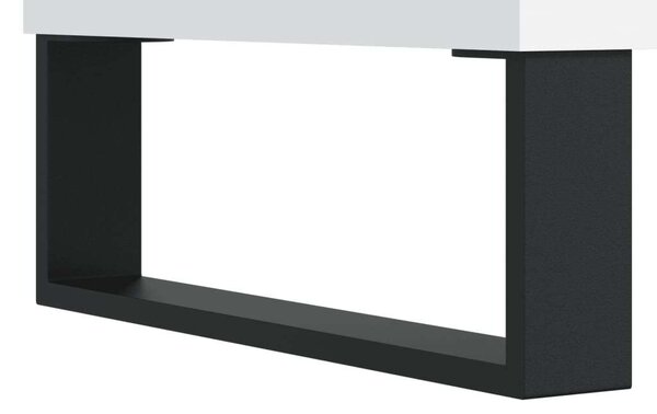 Modern Fehér Dohányzóasztal Fiókkal - 90x49x45 cm