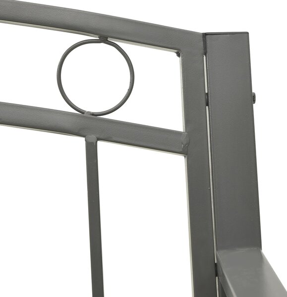 Szürke kerti pad 120 cm