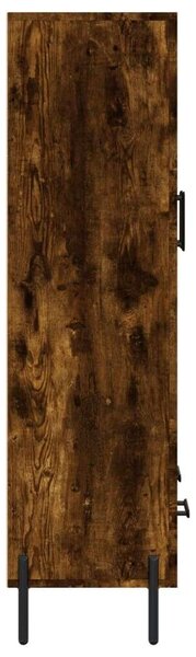 Modern Fa Magasszekrény - Füstös Tölgy - 69,5x31x115 cm