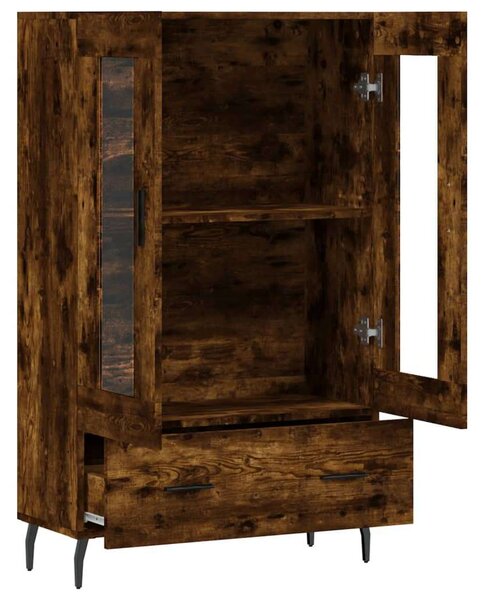 Modern Füstös Tölgy Fa Magasszekrény - 69,5x31x115 cm