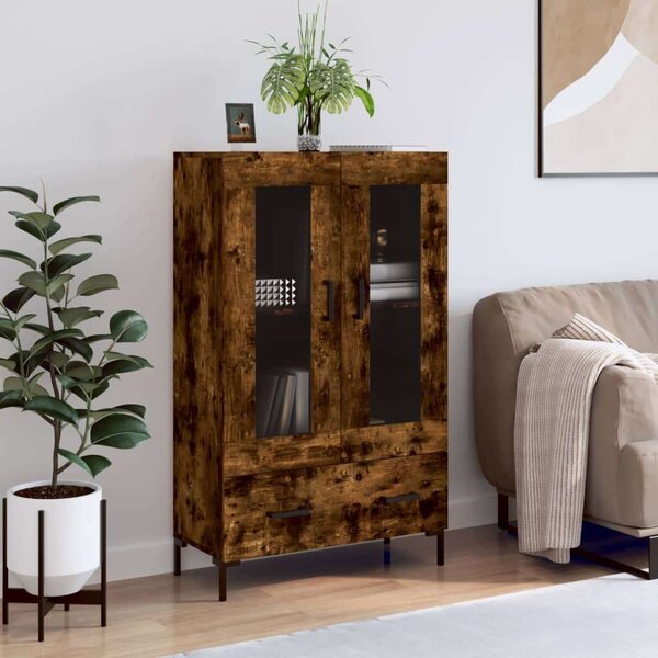 Modern Füstös Tölgy Fa Magasszekrény - 69,5x31x115 cm