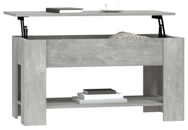 Betonszürke szerelt fa dohányzóasztal 101 x 49 x 52 cm