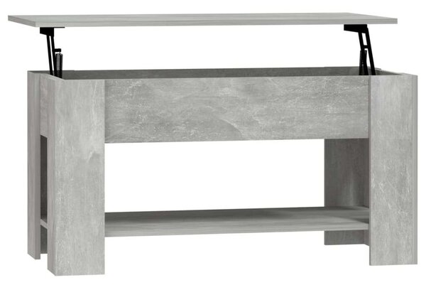 Betonszürke szerelt fa dohányzóasztal 101 x 49 x 52 cm