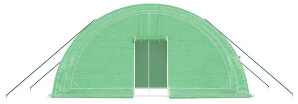 Acélvázas Üvegház - 12 m² - Zöld