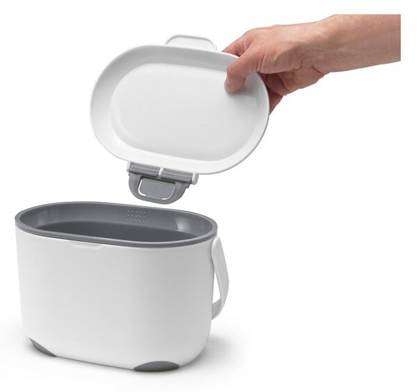 Caddy fehér-szürke komposztálható hulladék gyűjtő, 2,5 l - Addis