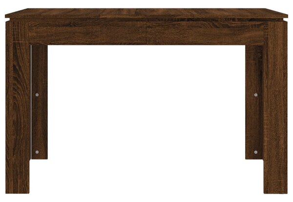 Barna tölgy színű szerelt fa étkezőasztal 120 x 60 x 75 cm