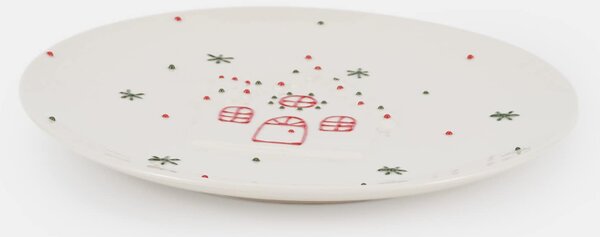 Sinsay - Tányér karácsonyi motívummal - fehér