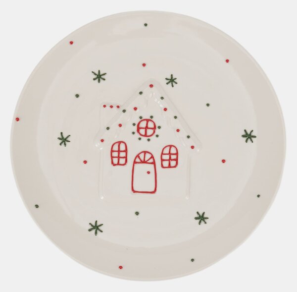 Sinsay - Tányér karácsonyi motívummal - fehér