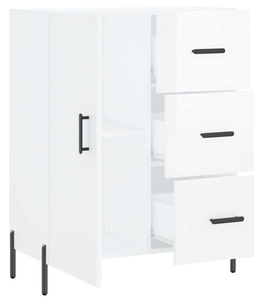 Modern Tálalószekrény - Fehér - 70x34x90 cm