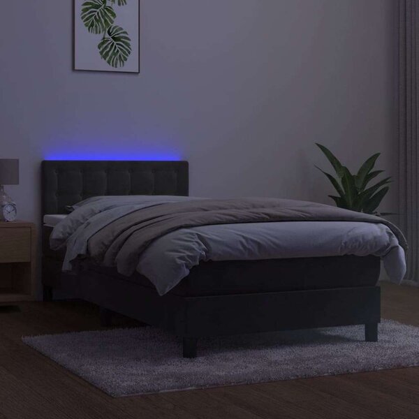 Bársony Ágy LED-del - 90x190 cm