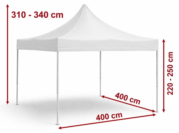 Partisátor ollós 4x4 m ALU Premium – 4 oldalfal szín kék