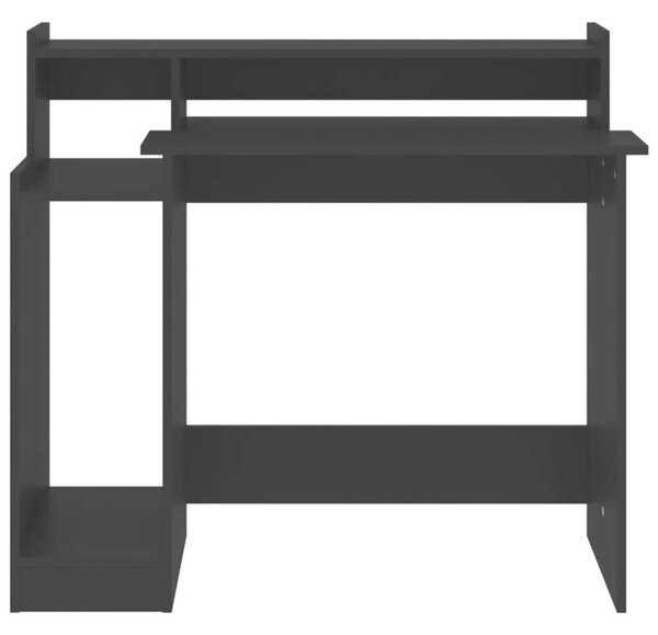 Modern LED-es Íróasztal - Fekete - 97x45x90 cm