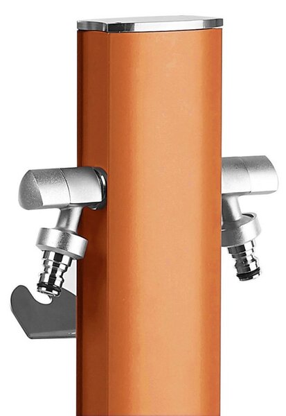 Modern alumínium álló kerti kút, terrakotta - Aquapoint Totem