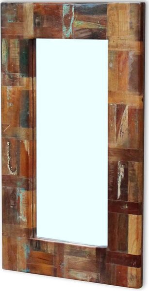 Tömör újrahasznosított fa tükör 80 x 50 cm