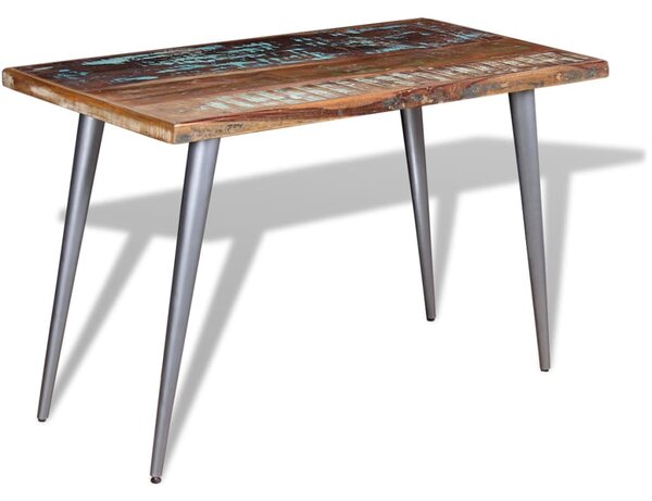 Tömör újrahasznosított fa étkezőasztal 120 x 60 x 76 cm