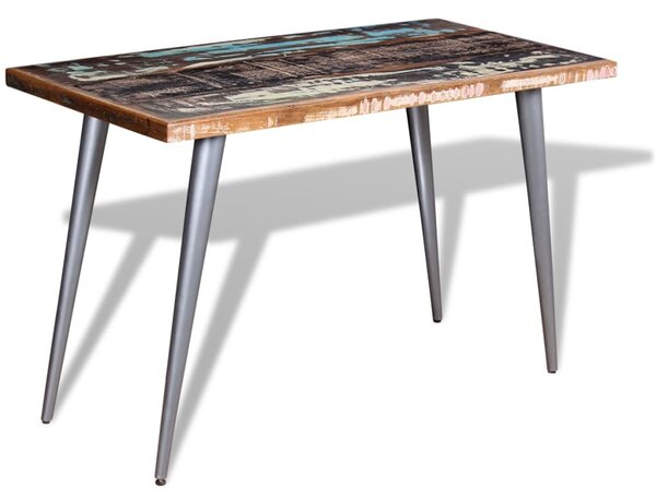 Tömör újrahasznosított fa étkezőasztal 120 x 60 x 76 cm