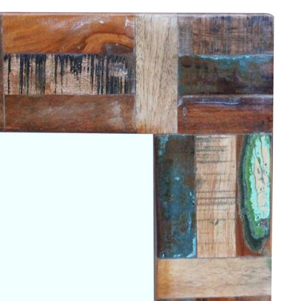 Tömör újrahasznosított fa tükör 80 x 50 cm