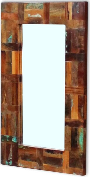 Tömör újrahasznosított fa tükör 80 x 50 cm