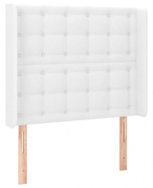 LED-es Ágyfejtámla - Fehér Műbőr - 83x128cm