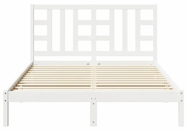 VidaXL Fehér Fenyőfa Ágykeret - 150x200 cm