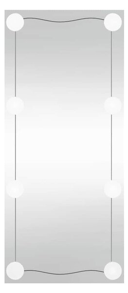 Téglalap alakú üveg falitükör LED fényekkel 50 x 100 cm
