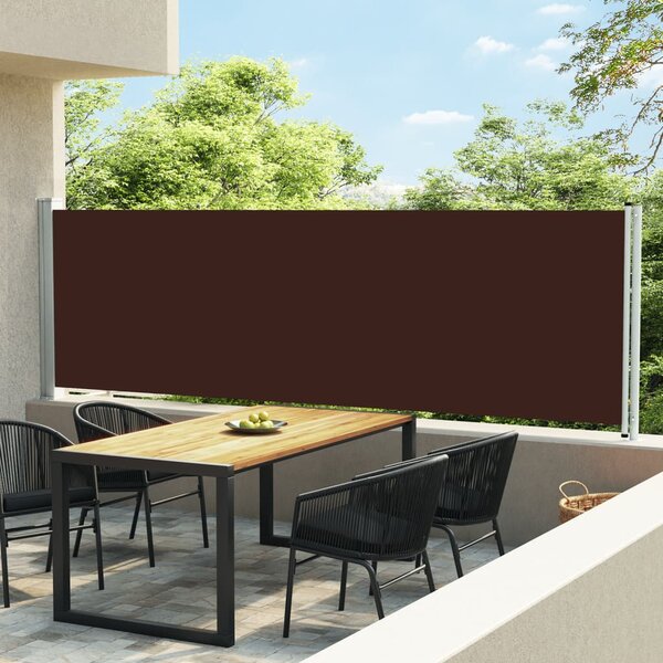VidaXL barna kihúzható oldalsó terasz-napellenző 140 x 600 cm