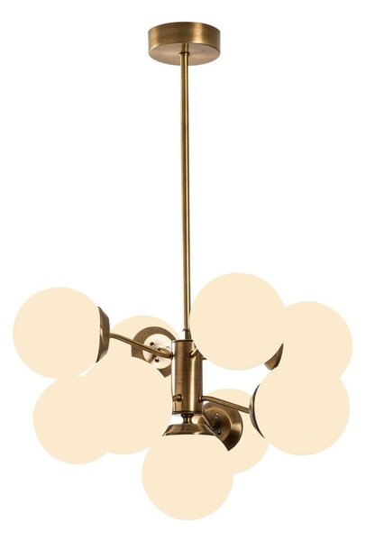 Fehér-sárgaréz színű függőlámpa üveg búrával ø 70 cm Mudoni – Opviq lights