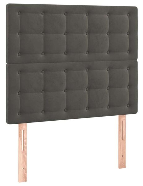 VIDAXL - Bársony Ágy LED-del - 120x200 cm