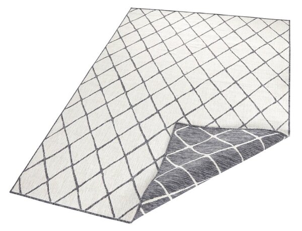 Malaga szürke-krémszínű kültéri szőnyeg, 80 x 150 cm - NORTHRUGS