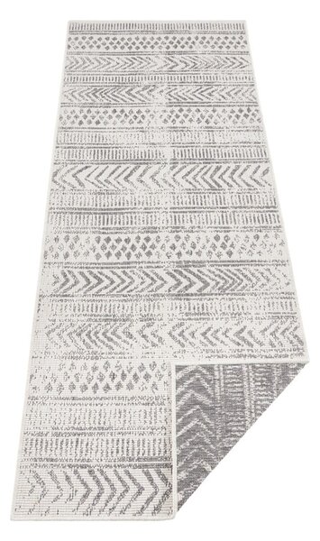 Biri szürke-krémszínű kültéri szőnyeg, 80 x 250 cm - NORTHRUGS