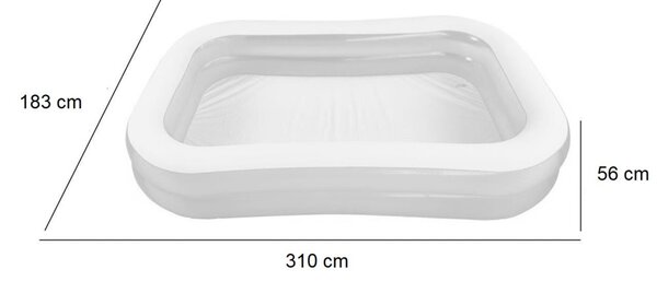 Családi medence 310 cm x 183 cm x 56 cm téglalap alakú FM-310