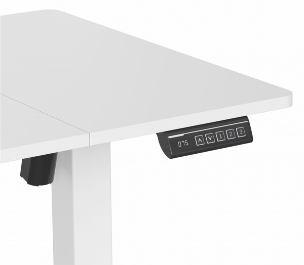 CSOMAGAJÁNLAT | LVN System Lite elektromos asztal + forgószék szett - Fehér 140x60cm elektromosan állítható magasságú íróasztal - Fekete forgószék