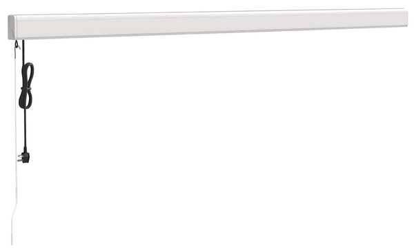 Kék és fehér szövet és alumínium behúzható napellenző 4 x 3 m