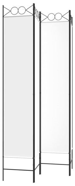 4 paneles fehér szövet térelválasztó 160x220 cm