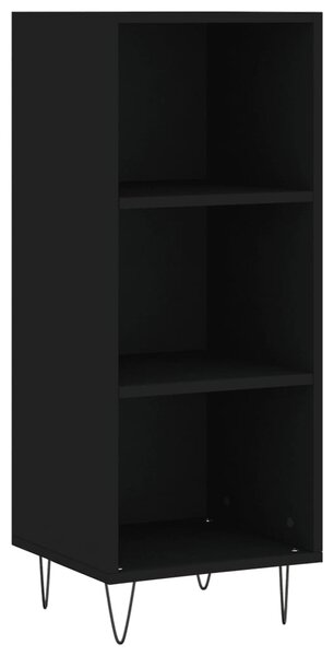 Fekete szerelt fa tálalószekrény 34,5 x 32,5 x 90 cm