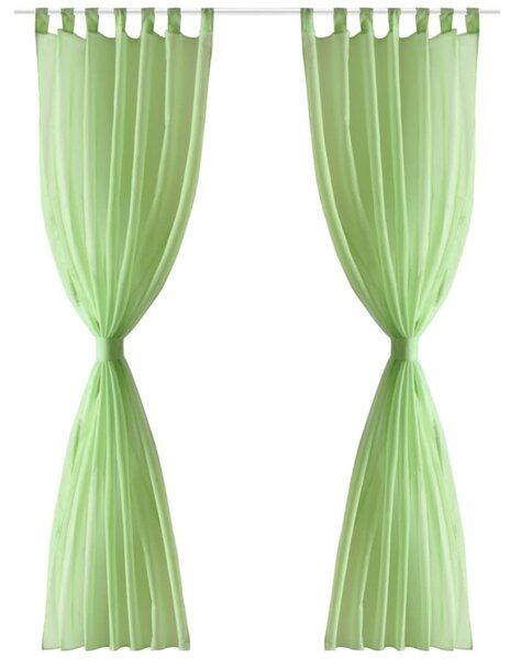 Almazöld Átlátszó Függöny 140 x 225 cm 2 db