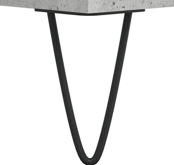 Betonszürke szerelt fa dohányzóasztal 90x49x45 cm