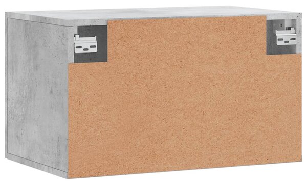 Betonszürke szerelt fa faliszekrény 60 x 36,5 x 35 cm