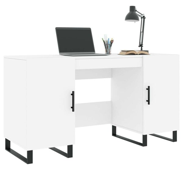 VidaXL Fehér Íróasztal Fiókokkal - 140x50x75 cm