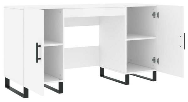 VidaXL Fehér Íróasztal Fiókokkal - 140x50x75 cm