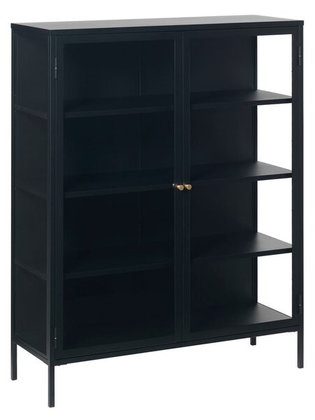 Fekete fém tálalószekrény 110x140 cm Carmel – Unique Furniture