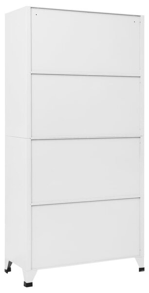 Világos- és sötétszürke acél zárható szekrény 90 x 45 x 180 cm