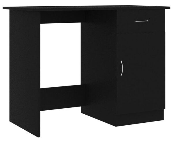 Fekete szerelt fa íróasztal 100 x 50 x 76 cm