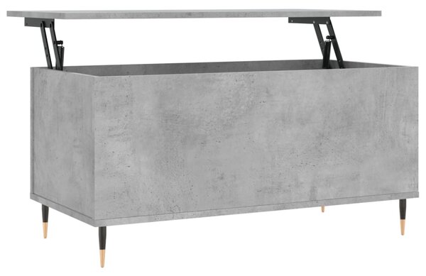 Betonszürke szerelt fa dohányzóasztal 90x44,5x45 cm