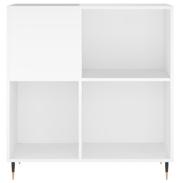 Fehér szerelt fa hanglemezszekrény 84,5 x 38 x 89 cm