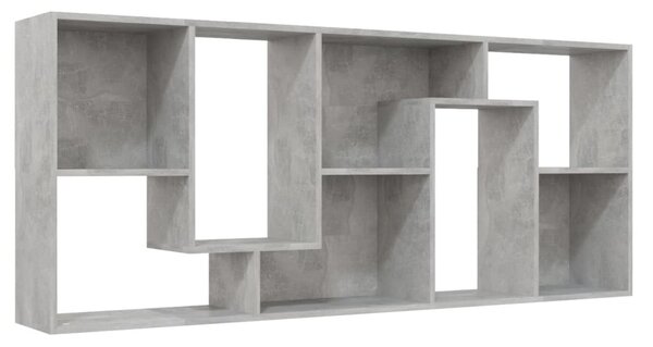 Betonszürke szerelt fa könyvszekrény 67 x 24 x 161 cm